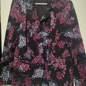 Lane Bryant Floral Blazer - Black, Pink, Blue